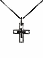 Collar Recarlo Hombre in Oro Diamante Black 14055054